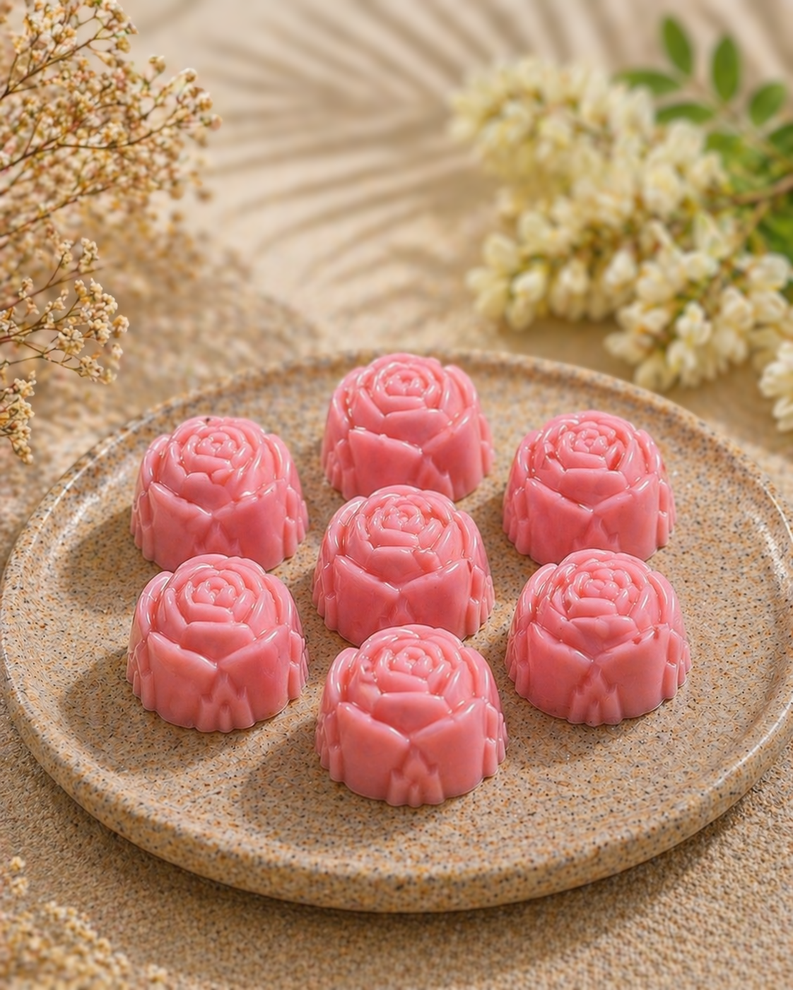 Fondant parfumé fleur d'acacia artisanal – cire fondante florale