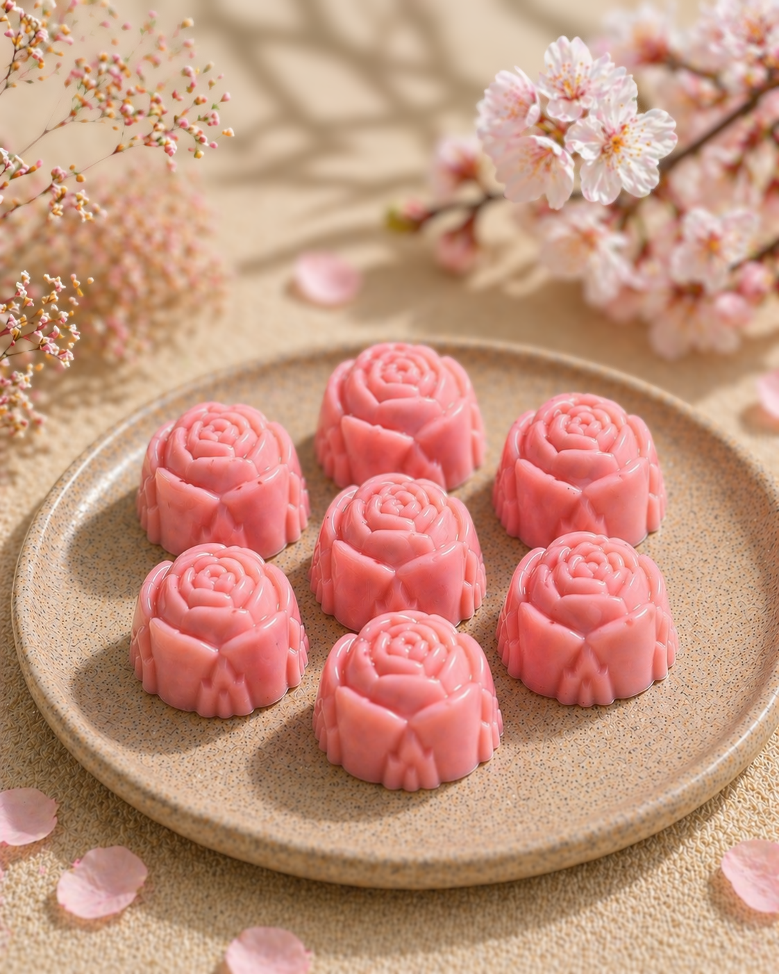 Fondant parfumé fleur de cerisier artisanal – cire fondante florale