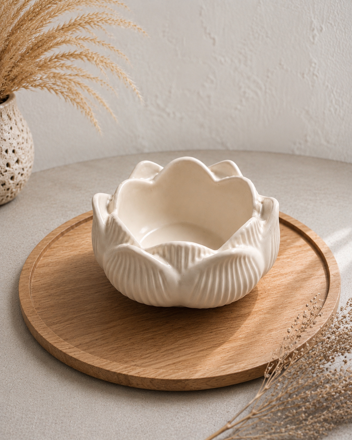 Vide-poche Fleur en Jesmonite