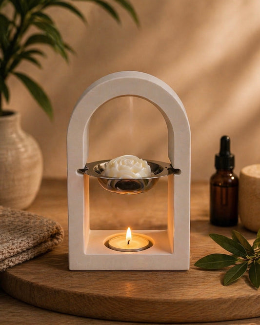 Brûle-parfum arche en jesmonite - Artisanale