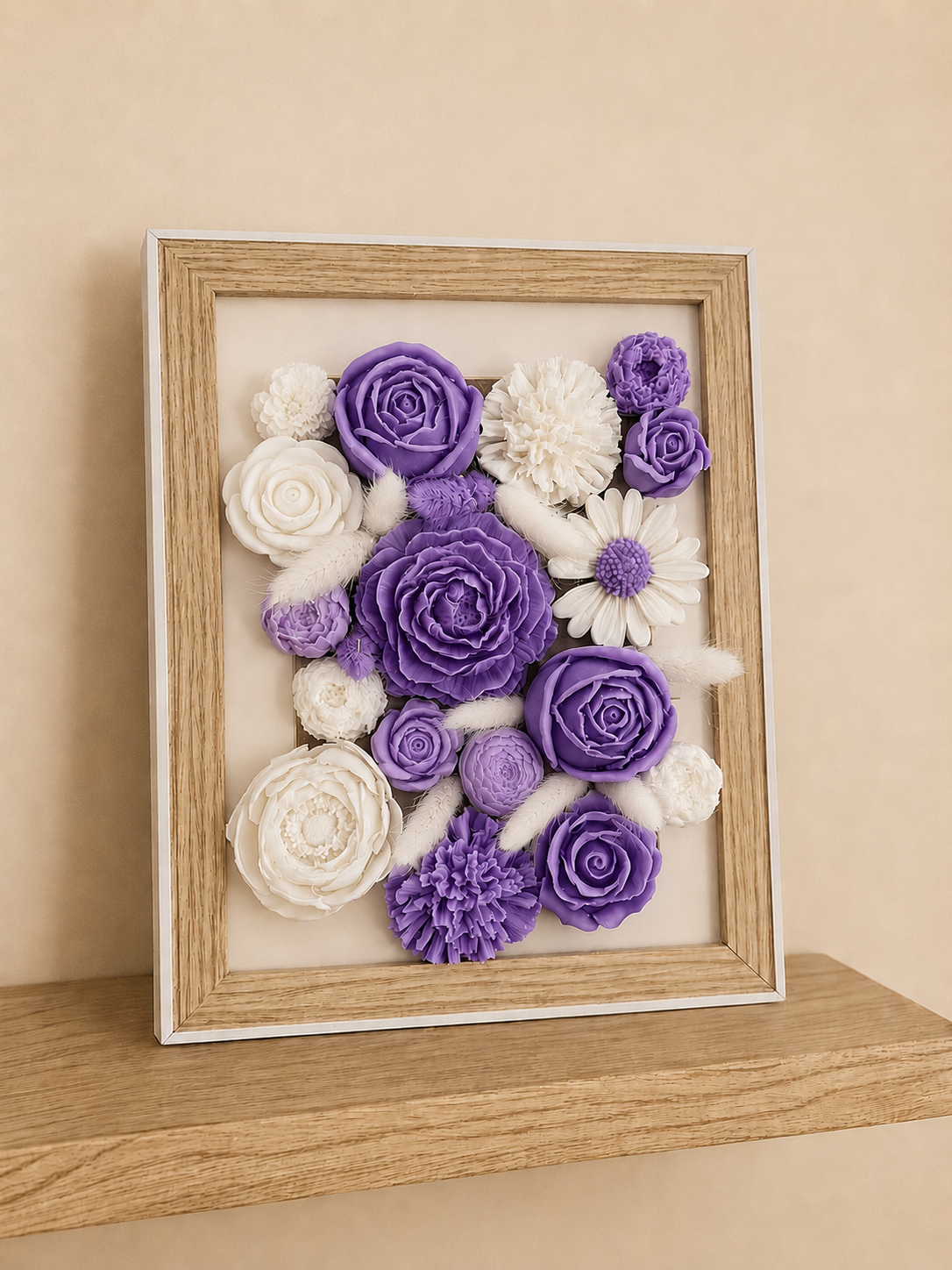 Cadre parfumé Violette– Création florale artisanale